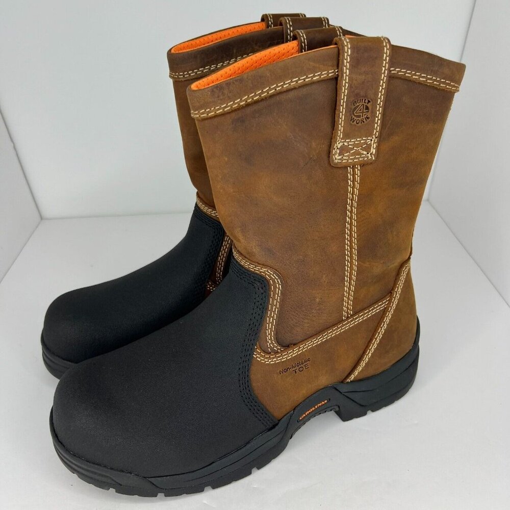 Carolina Mens CA4582 Brown Ranch Metguard Composite Toe Size 10 Work Boots